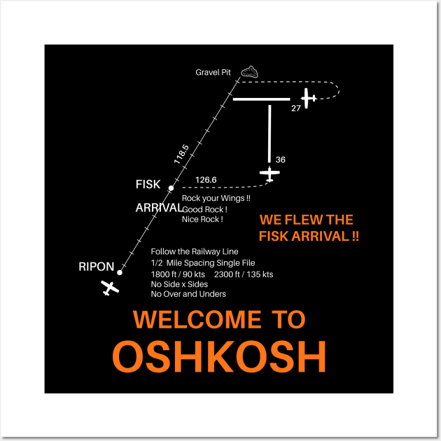 Fisk arrival. Welcome to Oshkosh Wall Art by VFR Zone